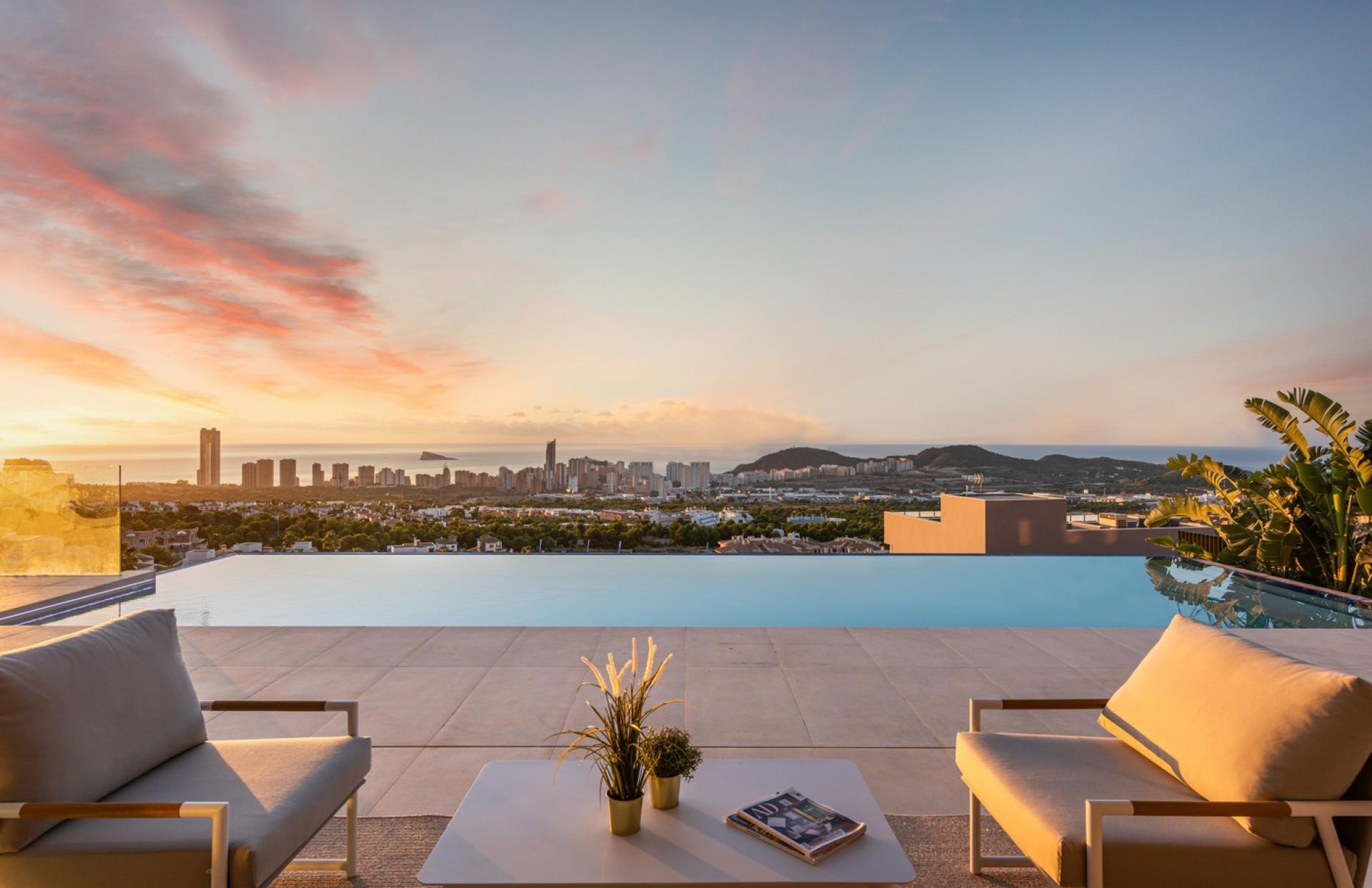 Finestrat, Neu gebaute Luxusvilla mit Meerblick