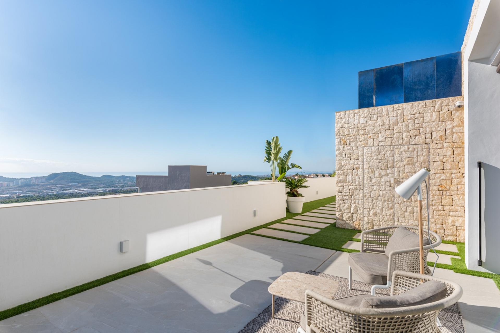 Finestrat, Neu gebaute Luxusvilla mit Meerblick