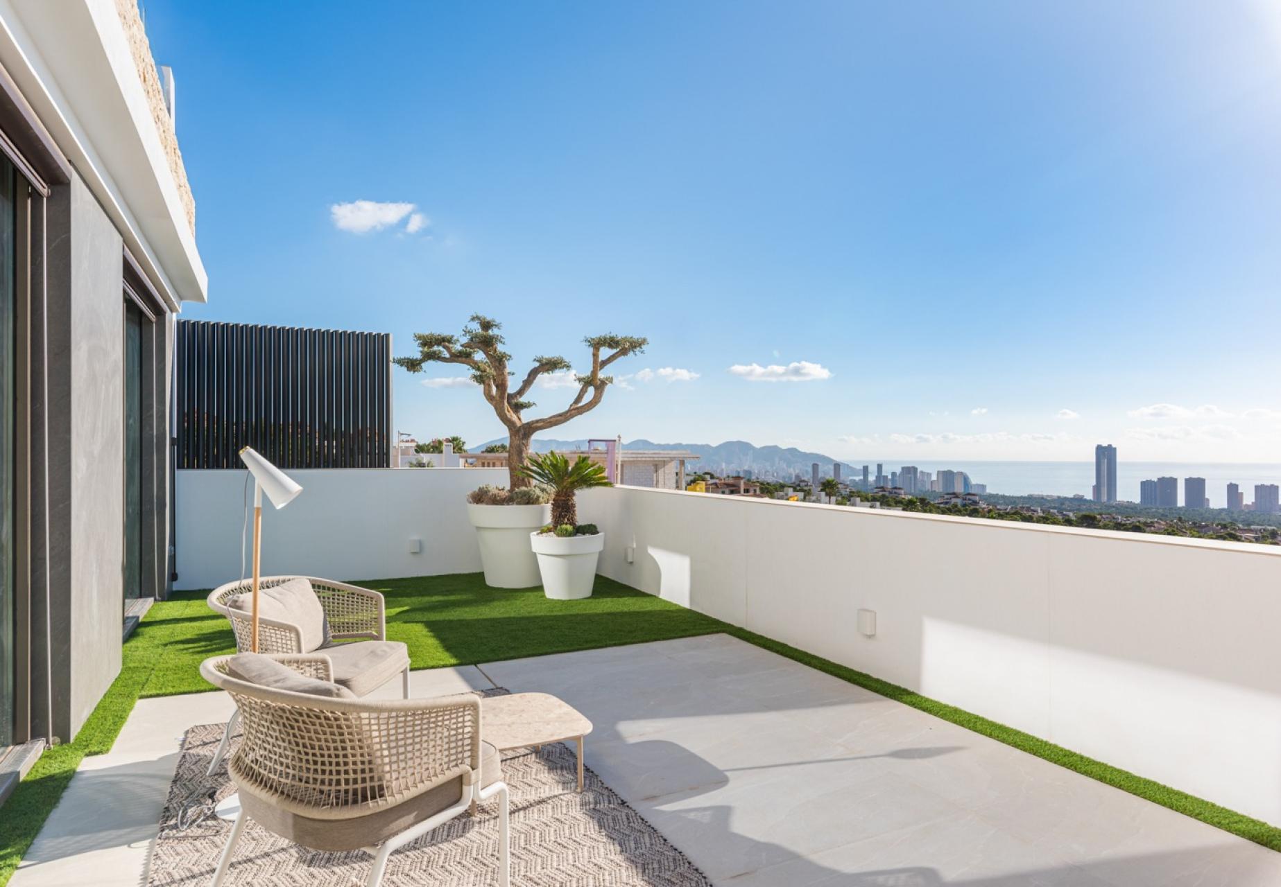 Finestrat, Neu gebaute Luxusvilla mit Meerblick